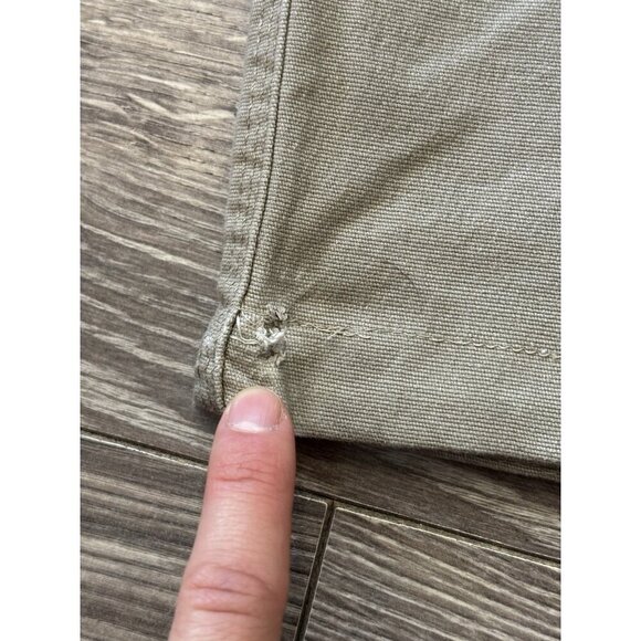 Duluth Trading Co Jeans Mens 46x32 Relaxed Flex Fire Hose Beige Canvas Utility - Picture 13 of 16